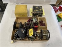 6 Fishing Reels, Empty Boxes