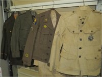 (4) MILITARY JACKETS W/ MEDALS