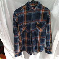 Arizona Blue Plaid Button-down  Long Sleeve Shirt