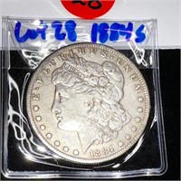 1884 - S Morgan Silver $ Coin