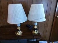 Set of two nice brass table lamps
