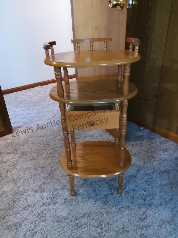 Very nice wooden side table with drawer