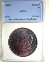 1883-O Morgan NNC MS65 Incredible Color