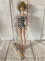 Vintage Bubblecut Barbie Doll & Keychain