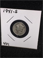 1941-S Silver Mercury Dime