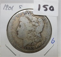 1901-S Morgan silver dollar