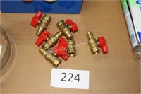 6- brass shut off valves 1/2”
