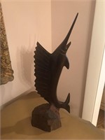 Wood Carved Sailfish