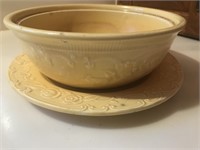 Light Yellow Oven Serve Bowl & Plate