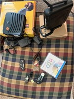 Cable modems, whistles, keychain, money, clip,