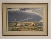 Framed Print on Board "Line Storm" by Curry