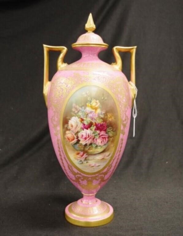 Royal Worcester two handed vase By Ernest Phillips