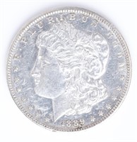 Coin 1889-S Morgan Silver Dollar In Choice Unc.