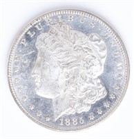Coin 1885-O Morgan Silver Dollar In DMPL