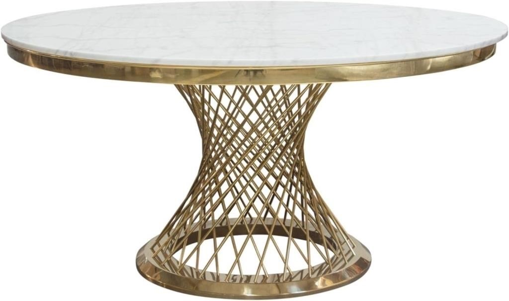 Jahnel FAUX MARBLE DINING TABLE  * COMPLETE