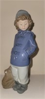 Daisa by Lladro Girl with Satchel Made in Spain