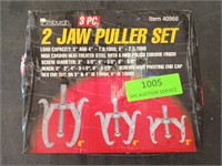 3 Pc two jaw puller set, new