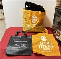 Group of cloth shopping bags