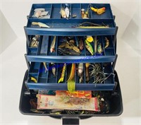 Flambeau 3-Tray Tackle Box Full of Lures