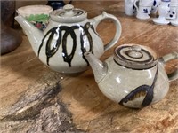 2 WMH pottery teapots