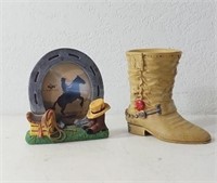 Western Frame and boot decor