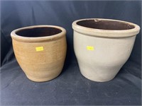 Cowden and Stoneware Storage Crocks