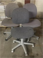 Padded Rolling Office Chairs, 38” **Located at