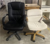 Caster Rolling Chair & Faux Leather Office