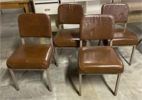 Wesco Faux Leather and Metal Office Chairs, 32in