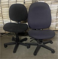 Padded Rolling Office Chairs, Tallest 37”