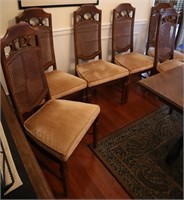 6pc Cane Back Dining Chairs