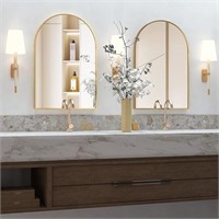 $140 (20x30) 2 Pcs Arched Wall Mirror