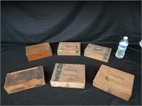 VINTAGE WOODEN CIGAR BOXES-WELSH'S,PEGGIE,ETC.