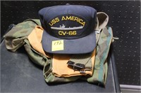 USS America Camp, Cammo Hunting Vest & Army Belt