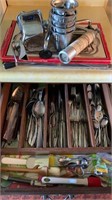 Contents of flatware drawer, Salad Master,
