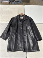 Diamond Leather coat, size Large