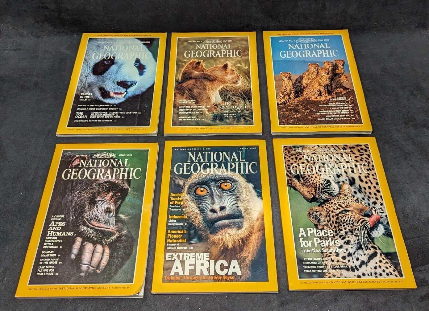 6 1980s 1990s 2000s National Geographic Magazines