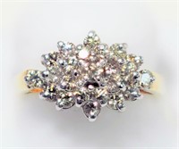 $4890. 14K Diamond Ring 1 ct, 4gms