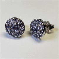 $200, S.Silver Genuine Tanzanite Earrings