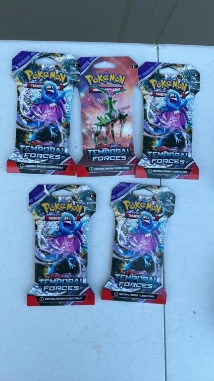 Pokemon Temporal Forces booster pack lot of 5