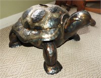 Figural tortoise heavy metal table umbrella