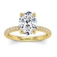 Certified 10.50Ct Oval Diamond Engagement 14k