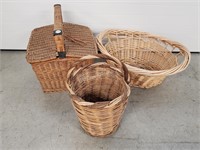 3 - WICKER BASKETS