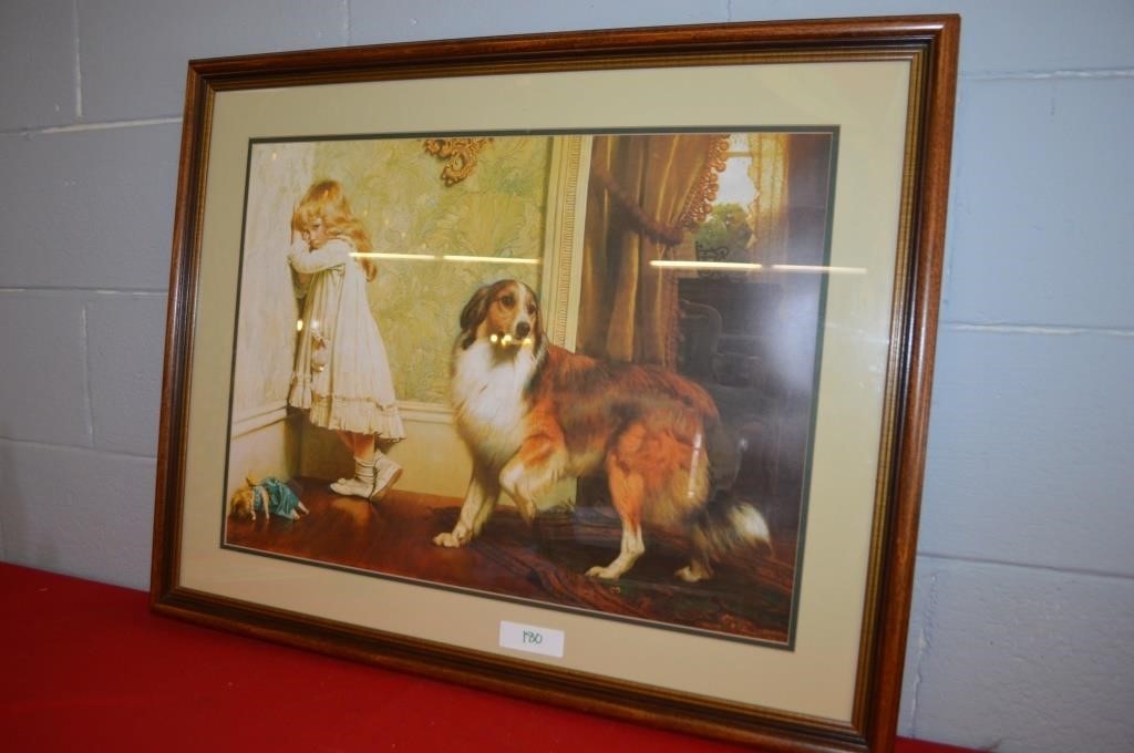 Little Girl in Timeout with Dog Print