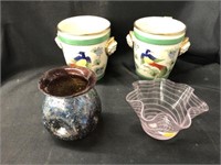 Art Glass Vases & Porcelain Planters