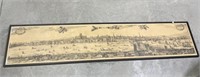 Antique Visscher's Panorama View Of London 1616