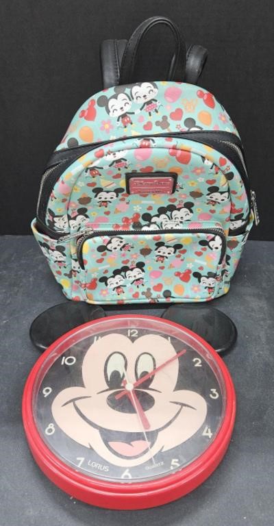 (AB) Disney Loungefly Backpack Purse And Mickey