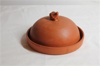Vintage Terracotta Lidded Baking Dish 8"