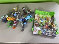 Plants vs zombies toys and bag