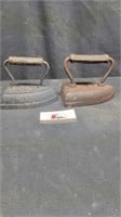 Antique cast iron sad irons